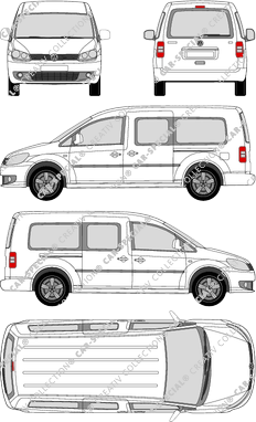 Volkswagen Caddy furgone, 2010–2015 (VW_355)