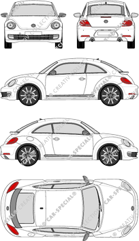 Volkswagen Beetle Coupé, 2011–2016 (VW_397)
