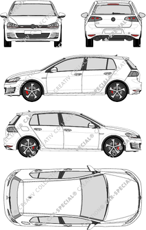 Volkswagen Golf GTI, VII, GTI, Kombilimousine, 5 Doors (2013)