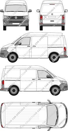 Volkswagen Transporter furgone, 2015–2019 (VW_487)