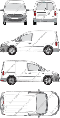 Volkswagen Caddy furgone, 2015–2020 (VW_557)