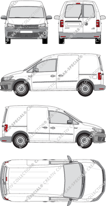 Volkswagen Caddy furgone, 2015–2020 (VW_558)