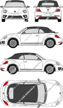 Volkswagen Beetle Cabrio, 2016–2019 (VW_576)
