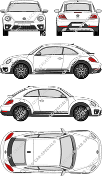 Volkswagen Beetle Coupé, 2016–2019 (VW_577)