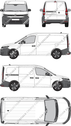 Volkswagen Caddy Cargo, furgone, Rear Wing Doors, 1 Sliding Door (2020)