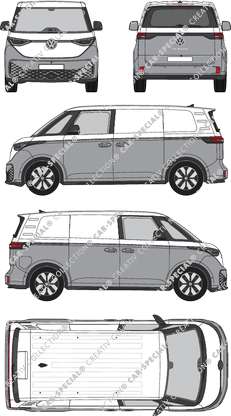 Volkswagen ID. Buzz Cargo, furgón, Rear Flap, 2 Sliding Doors (2022)