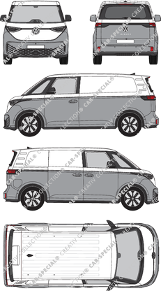 Volkswagen ID. Buzz Cargo, furgone, Rear Flap, 1 Sliding Door (2022)