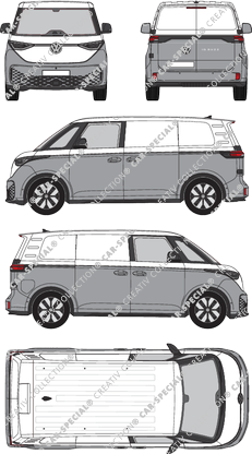 Volkswagen ID. Buzz Cargo, Kastenwagen, Rear Wing Doors, 2 Sliding Doors (2022)