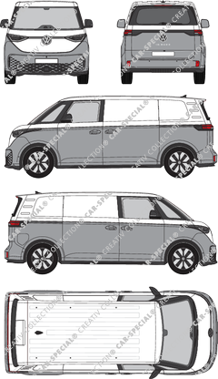 Volkswagen ID. Buzz Cargo, Kastenwagen, Rear Flap, 2 Sliding Doors (2023)