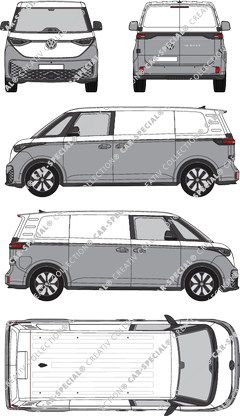 Volkswagen ID. Buzz Cargo, Kastenwagen, Rear Wing Doors, 2 Sliding Doors (2023)