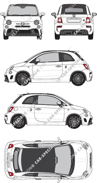 Abarth 595 C Hatchback, actual (desde 2020) (Abar_007)