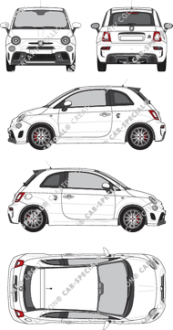 Abarth 695 Hatchback, actual (desde 2020) (Abar_008)