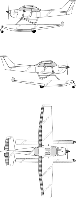 Cessna 172 hydravion, Wasserflugzeug