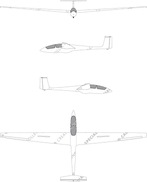 Alexander Schleicher ASK 21, a partire da 1979 (Air_077)