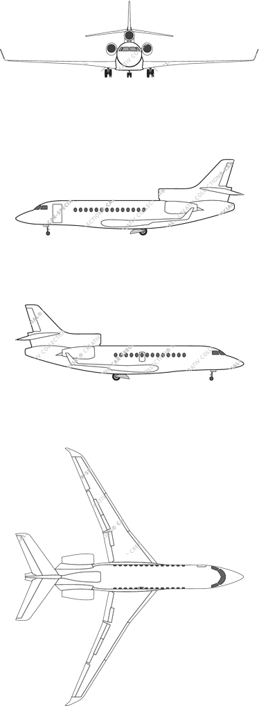 Dassault Aviation Falcon 7X, a partire da 2007 (Air_080)