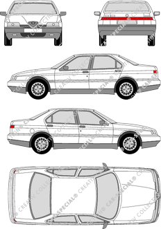 Alfa Romeo 164, limusina, 4 Doors (1987)
