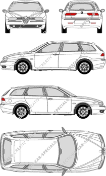 Alfa Romeo 156 Sportwagon break, 2000–2003 (Alfa_009)