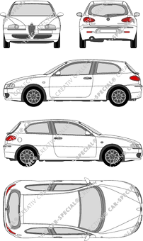 Alfa Romeo 147, Kombilimousine, 3 Doors (2001)