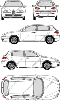 Alfa Romeo 147, Kombilimousine, 5 Doors (2001)