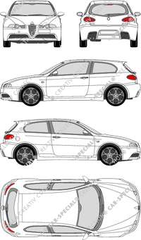 Alfa Romeo 147 Hatchback, 2003–2006 (Alfa_016)