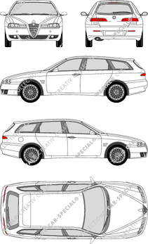 Alfa Romeo 156 Sportwagon break, 2003–2005 (Alfa_019)