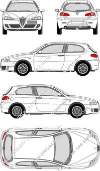 Alfa Romeo 147 Hayon, 2005–2008 (Alfa_022)