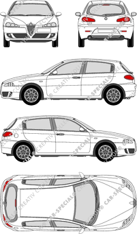 Alfa Romeo 147 Hayon, 2005–2010 (Alfa_023)