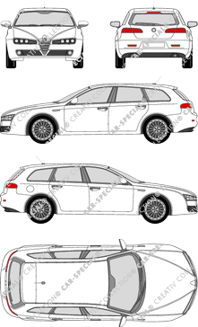 Alfa Romeo 159 Sportwagon Kombi, 2006–2011 (Alfa_025)