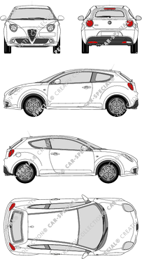 Alfa Romeo Mito, Hatchback, 3 Doors (2008)