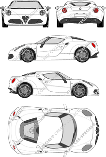 Alfa Romeo 4C, Coupé, 2 Doors (2013)