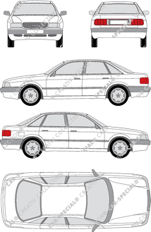 Audi 80 berlina, 1991–1995 (Audi_001)
