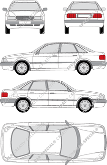 Audi 80, B4, berlina, 4 Doors (1991)