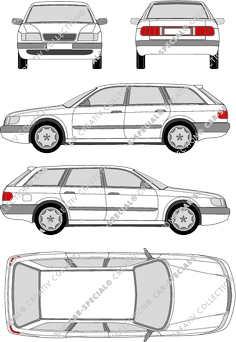 Audi 100 Avant, C4, Avant, 5 Doors (1991)