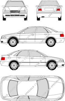 Audi A4, B5, limusina, 4 Doors (1994)
