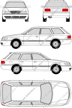 Audi A6 Avant Station wagon, 1994–1997 (Audi_011)