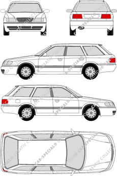 Audi A6 Avant station wagon, 1994–1997 (Audi_011)