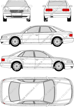 Audi A8 limusina, 1994–2002 (Audi_013)