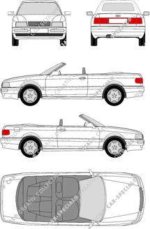 Audi Cabrio, cabriolet, 2 Doors (1991)