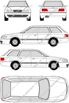 Audi S6 Avant, Q1, Avant, 5 Doors (1994)
