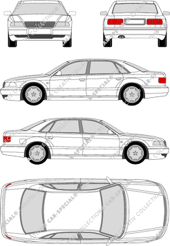 Audi A8, limusina, largo, 4 Doors (1999)