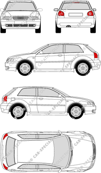 Audi S3 Hayon, 2001–2003 (Audi_029)