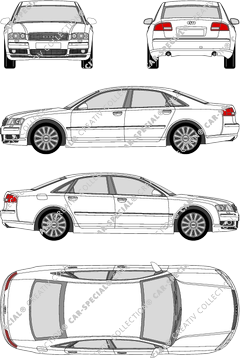 Audi A8 Limousine, 2002–2010 (Audi_032)