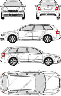 Audi S4 Avant Station wagon, 2003–2008 (Audi_035)