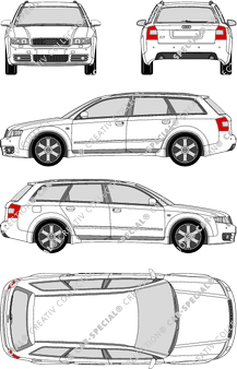 Audi S4 Avant station wagon, 2003–2008 (Audi_035)