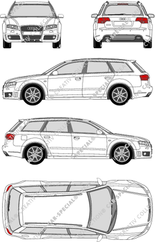 Audi RS4 Avant station wagon, 2006–2013 (Audi_052)