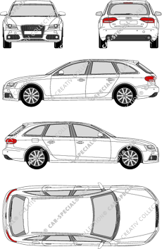 Audi A4 Avant break, 2008–2012 (Audi_060)