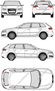 Audi A3 Sportback, Sportback, 5 Doors (2005)