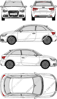 Audi A1, Hatchback, 3 Doors (2010)