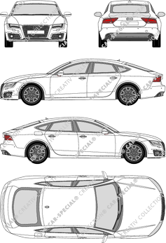 Audi A7 Sportback Station wagon, 2010–2016 (Audi_076)
