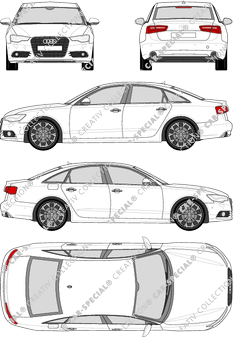 Audi A6 Limousine, 2011–2014 (Audi_077)